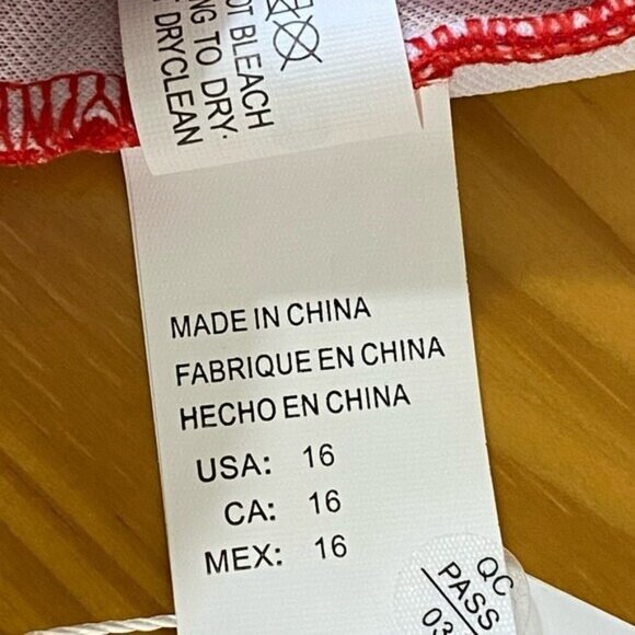 NWT COCOSHIP Plunging Neck One Piece Swimsuit Pom Pom Tassel 16 Red White - Picture 10 of 12